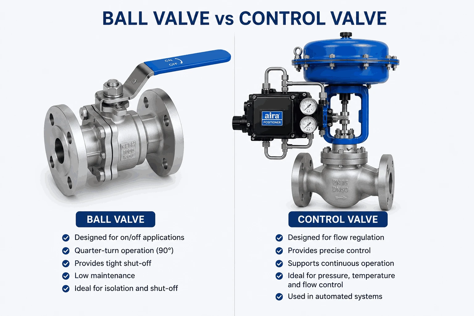 Between Ball Valves and Control Valves: Which One Should You Choose?